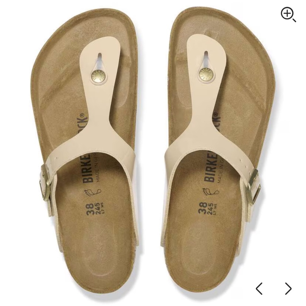 Birkenstock Gizeh Patent Sand 8 (39) NWT